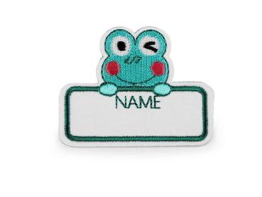 Selbstklebendes Textiletikett Frosch